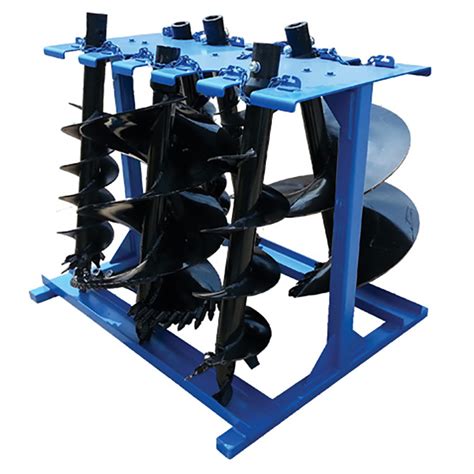 skid steer auger rack|heavy duty skid steer auger.